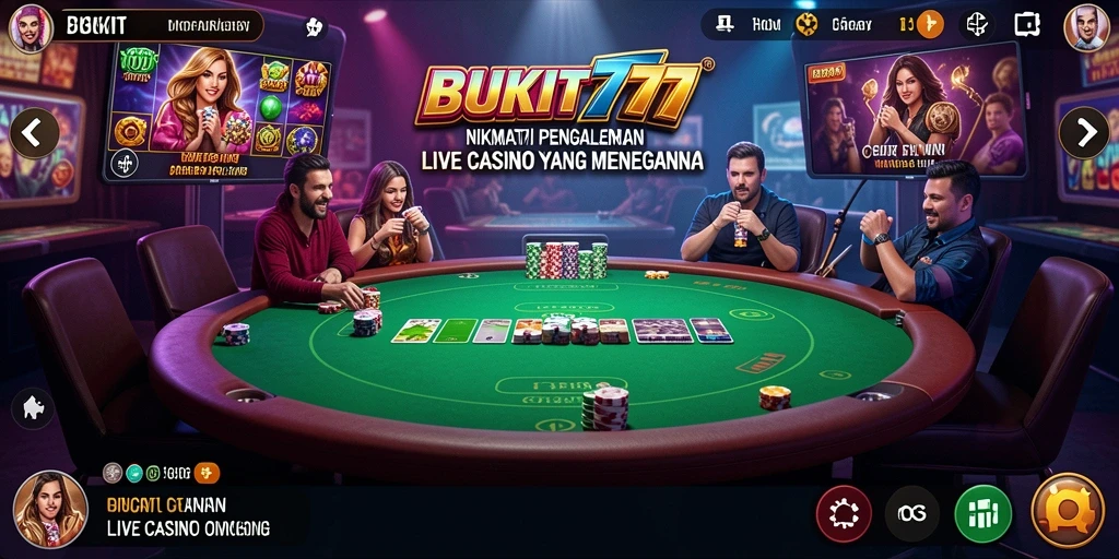 Gameplay Live Casino BUKIT777 yang mendebarkan dan interaktif.