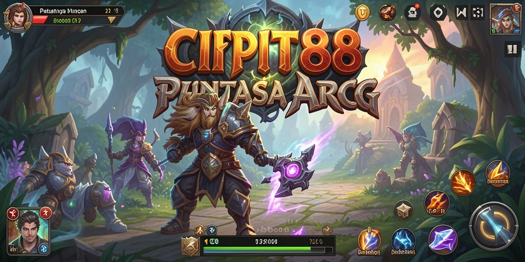 Screenshot dari gameplay mendebarkan dalam game ARPG.