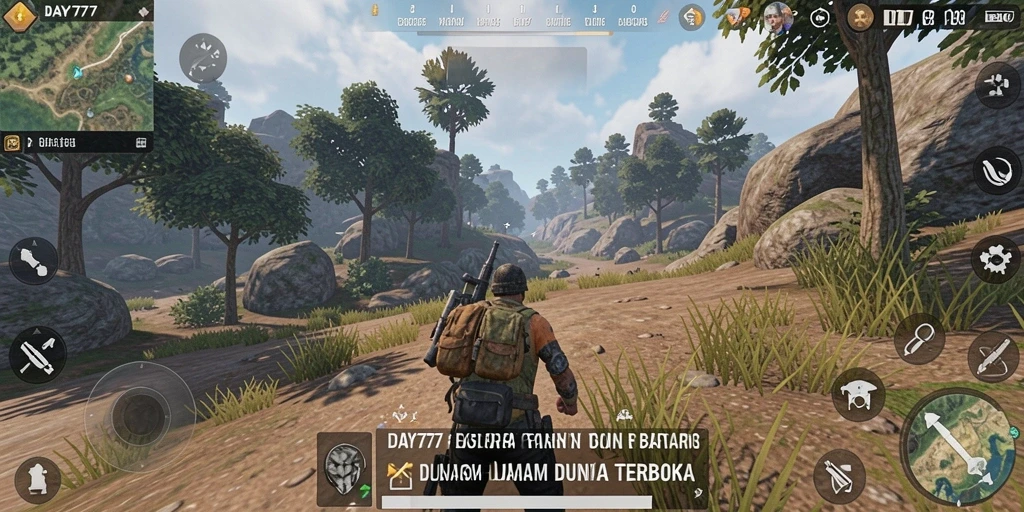 Tampilan gameplay <strong>DAY777</strong> yang menarik dalam dunia terbuka.