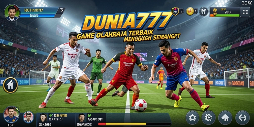 Tampilan DUNIA777 yang menampilkan aksi olahraga seru dan dinamis.