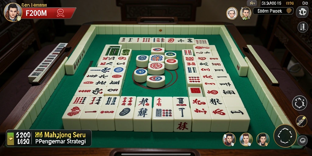 Tampilan gameplay Mahjong yang menarik dan seru di F200M.