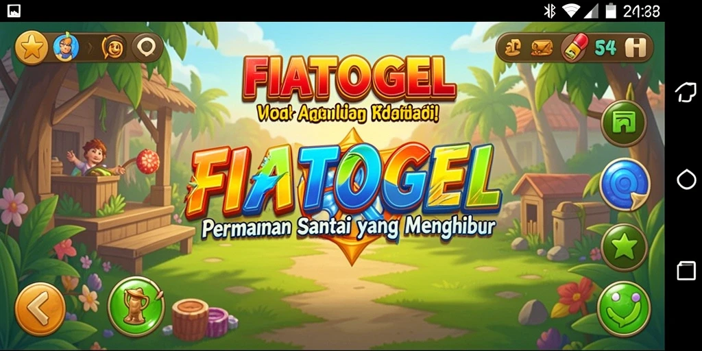 Tangkapan layar utama FIATOGEL menunjukkan gameplay yang menyenangkan dan santai.