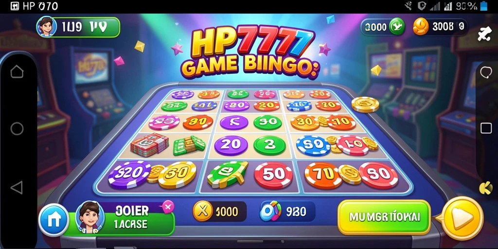 Tampilan gameplay seru dalam aplikasi HP777 Bingo.