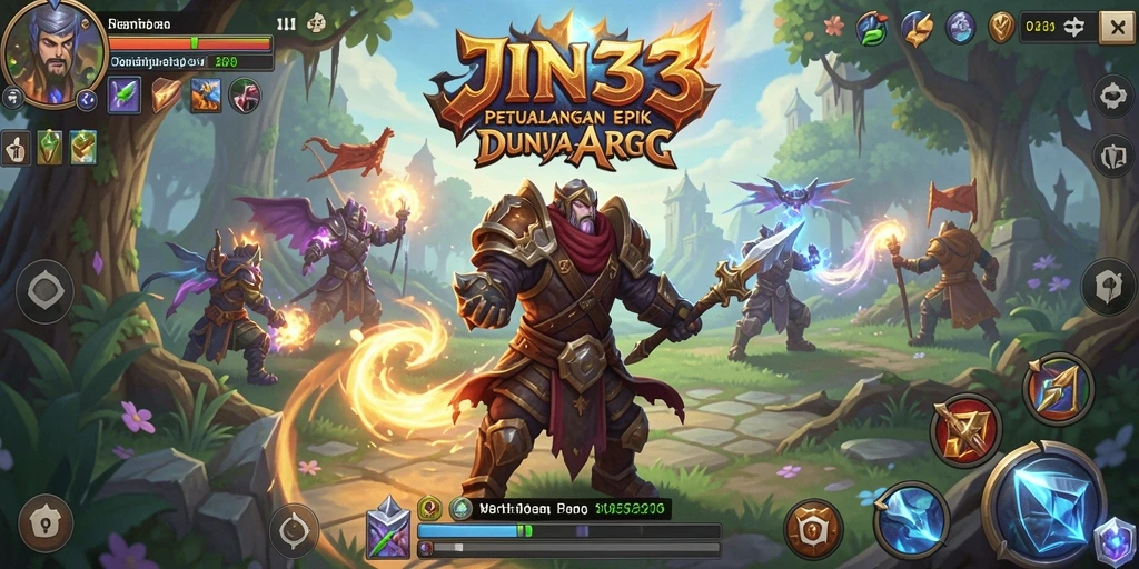 Tampilan gameplay JIN33 yang menakjubkan dengan aksi ARPG.