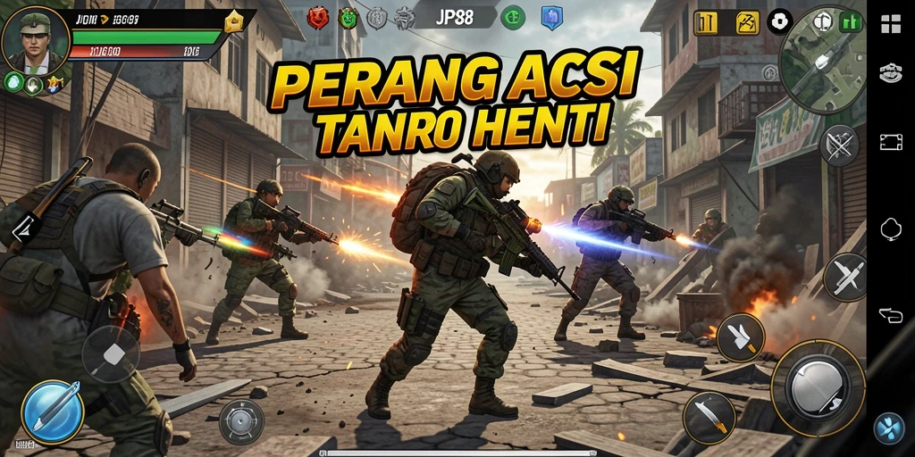 Tampilan aksi mendebarkan dalam game JPS88.