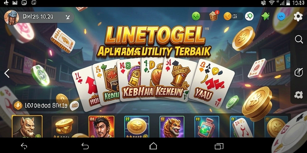 Tampilan antarmuka utama aplikasi Utility LINETOGEL yang user-friendly.