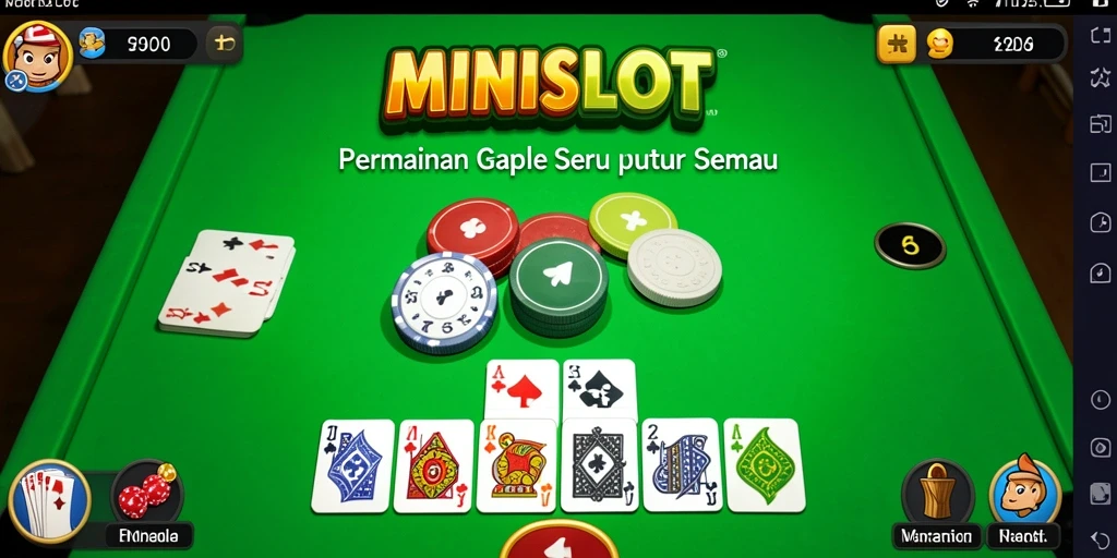 Tampilan screenshot gameplay Gaple yang menarik di MINISLOT.