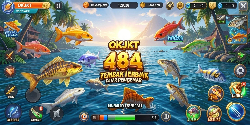 Tampilan gameplay menembak ikan yang mendebarkan di OKJKT.