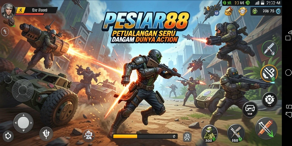 Tampilan gameplay mendebarkan di PESIAR88