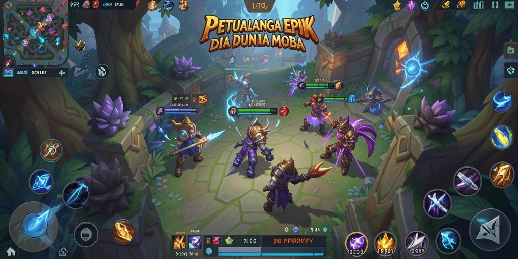 Tangkapan layar aksi menarik dari gameplay MOBA di PPRRYY.