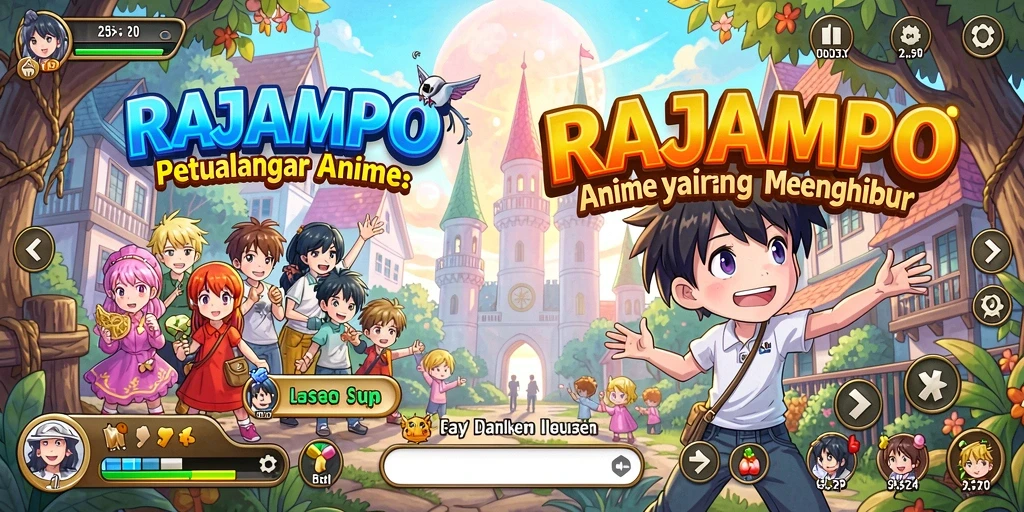 Tampilan gameplay menarik dari <strong>RAJAMPO</strong> yang penuh aksi Anime.