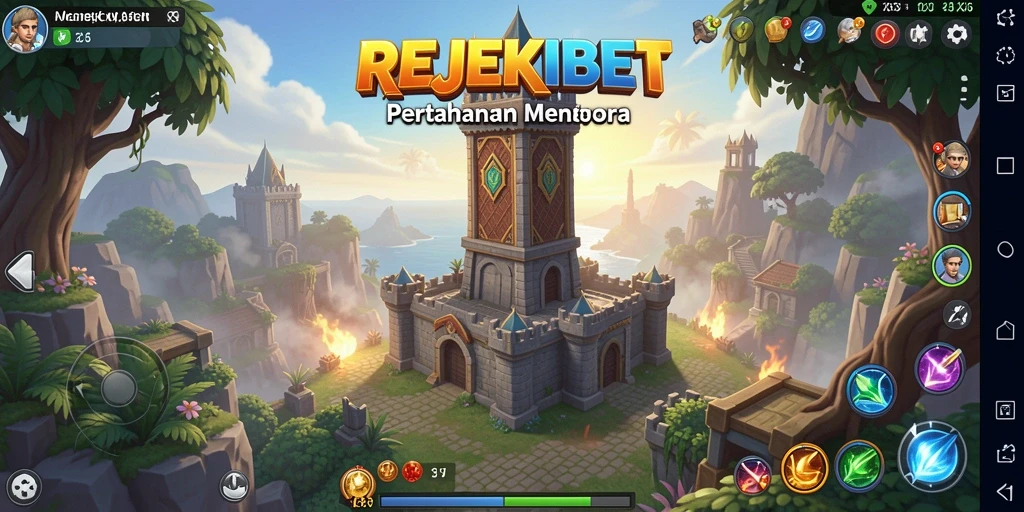 Tampilan gameplay menara pertahanan yang seru dan strategis.