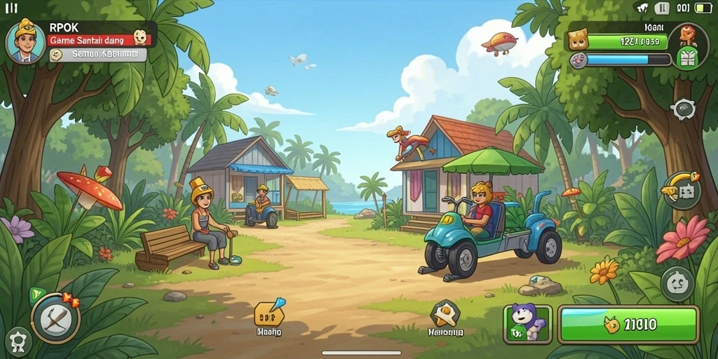 Screenshot gameplay RPOK dengan tampilan level menarik dan tantangan seru.