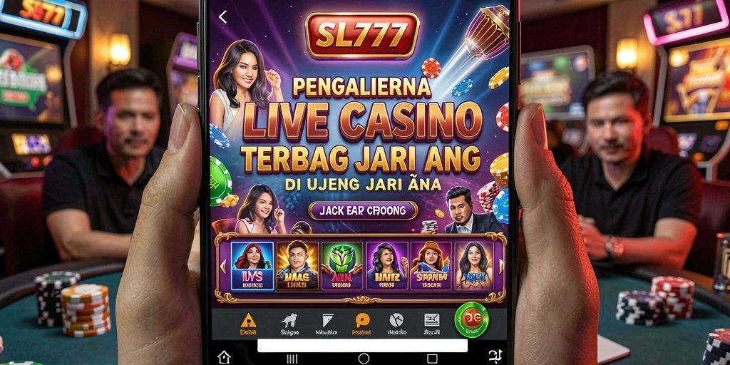 Tampilan menarik dari permainan Live Casino di SL777 dengan dealer langsung.
