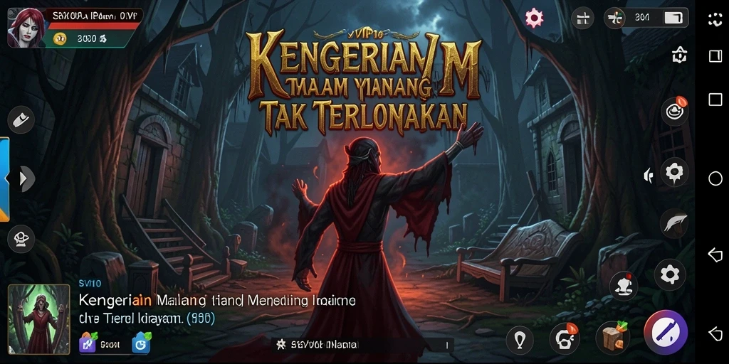 Gameplay menakutkan SVIP10 dengan suasana angker yang mencekam.