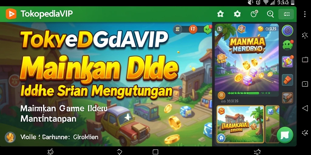 Screenshot menampilkan gameplay seru dan sederhana TOKOPEDIAVIP.