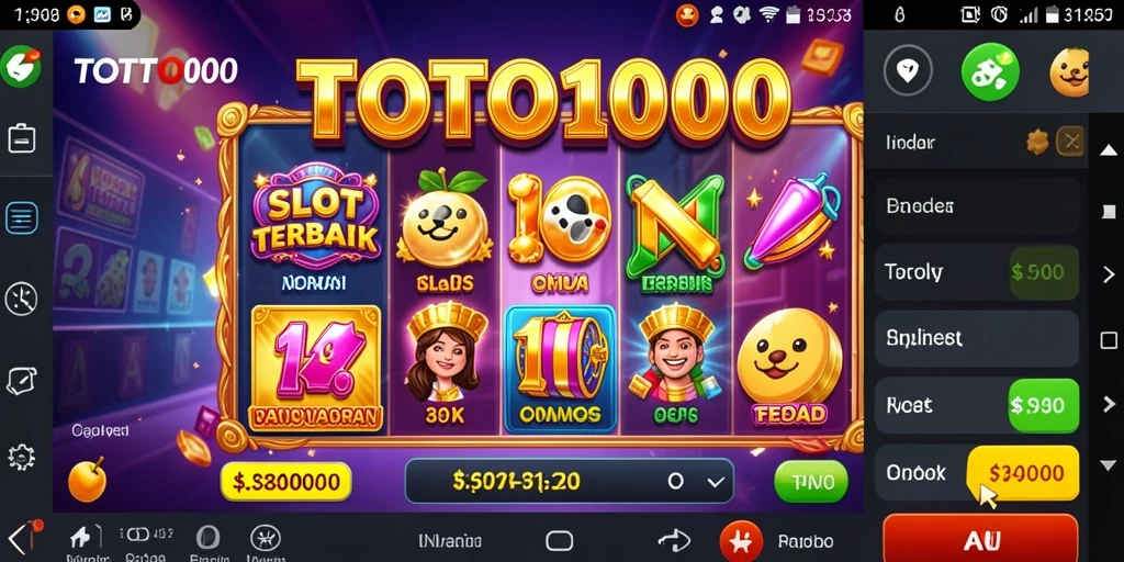 Screenshot gameplay TOTO1000 yang menunjukkan keseruan bermain Slot.