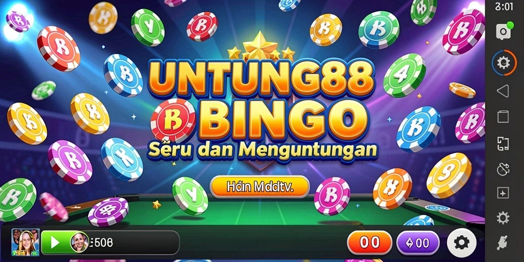 Tampilan seru gameplay Bingo UNTUNG88 yang menantang.
