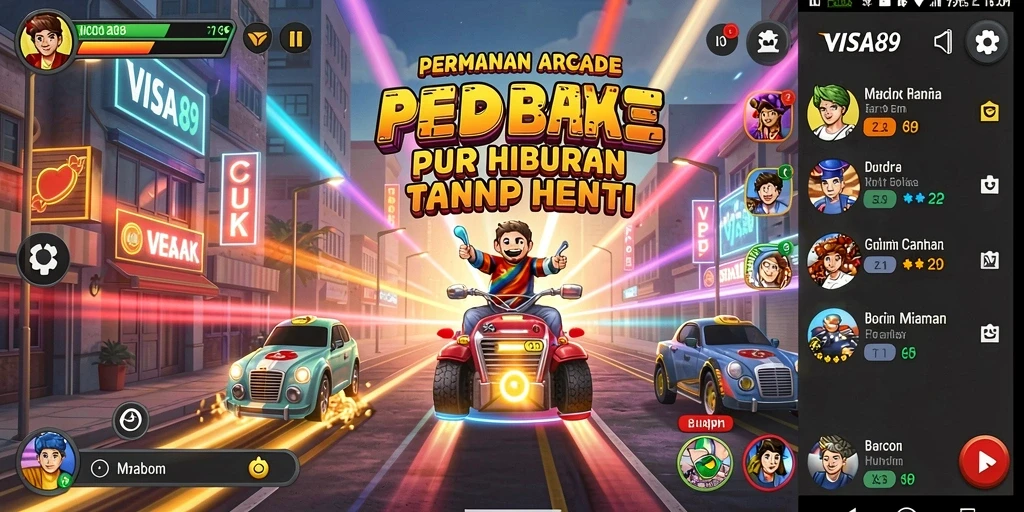 Tampilan gameplay seru dan penuh warna dari VISA89.