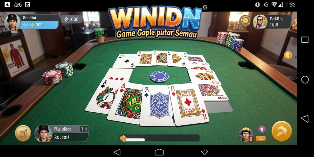 Tampilan gameplay Gaple yang seru dan interaktif di WINIDN.