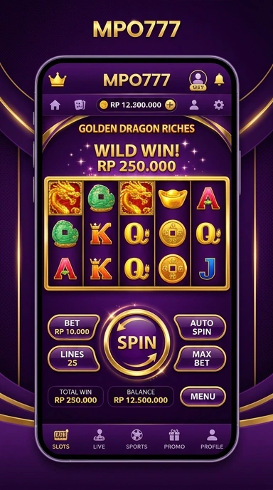 Tampilan aplikasi mpo777 yang menarik dan informatif.